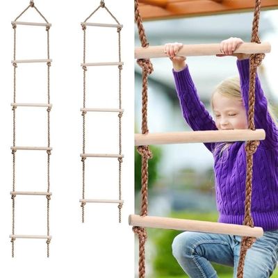 بازی نردبان طناب چوبی ورزشی چند پله برای کودکان فعالیت صعود