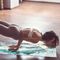 زنان دارای لاستیک طبیعی چاپی 185 * 68CM با کیفیت 1.5 میلی متر Pilates Gym Yoga Mats